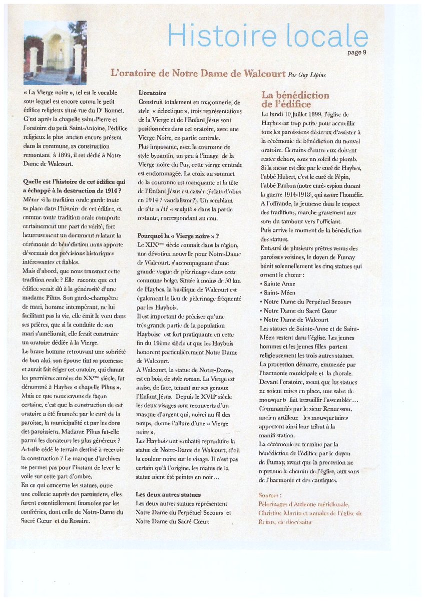 Photo oratoire NUM